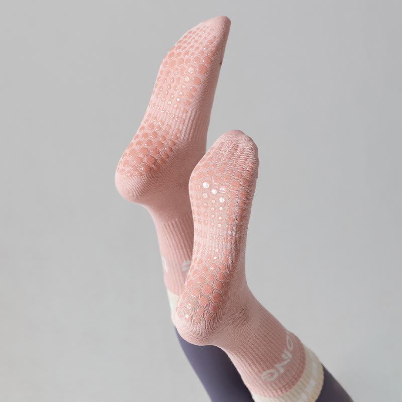 Calze Olivenorma Cushion Grip Crew antiscivolo per Pilates, Barre, Comfort Training con imbottitura morbida e cotone traspirante, calze yoga di supporto - image 8