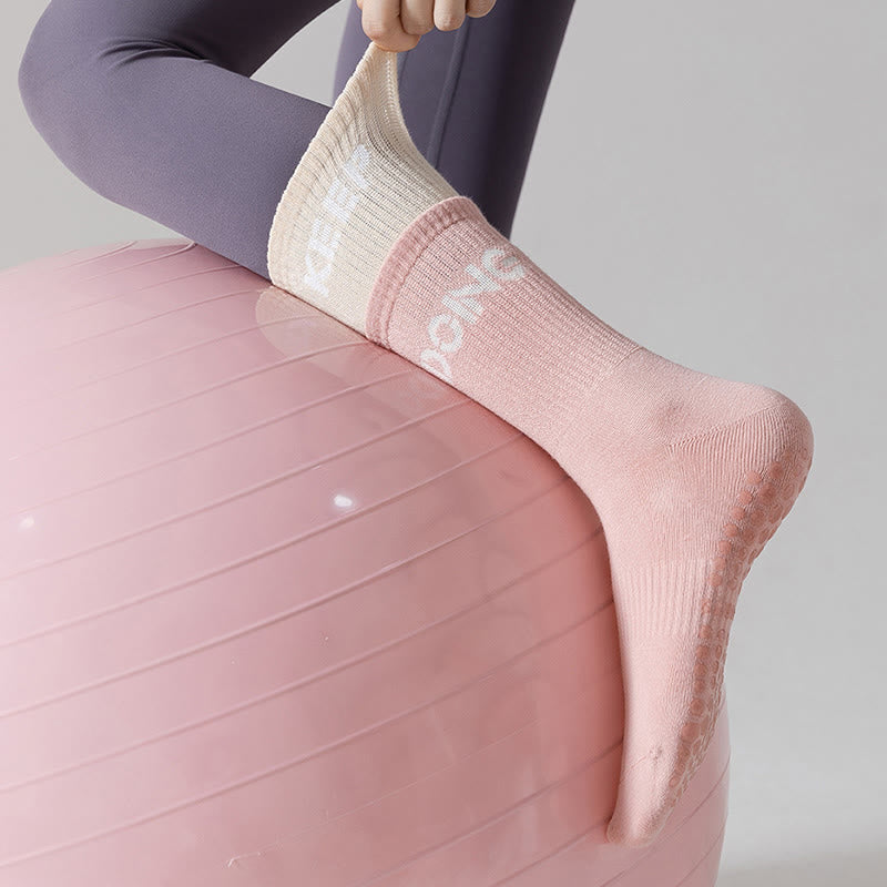 Calze Olivenorma Cushion Grip Crew antiscivolo per Pilates, Barre, Comfort Training con imbottitura morbida e cotone traspirante, calze yoga di supporto - image 9