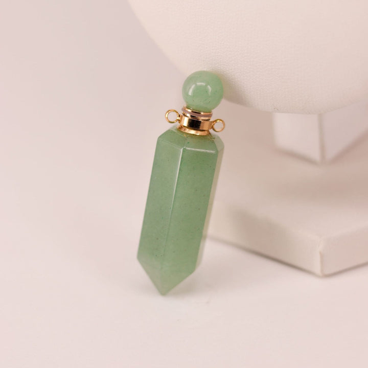 Olivenorma Diffusore di oli essenziali a colonna esagonale con flacone in cristallo e collana - Avventurina verde - image 19