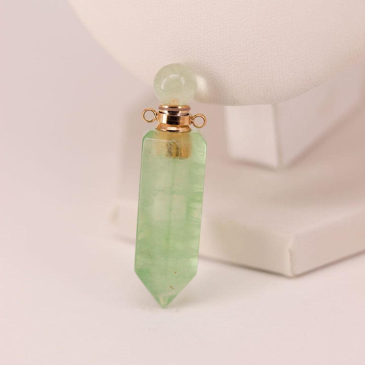 Olivenorma Diffusore di oli essenziali a colonna esagonale con flacone in cristallo e collana - Fluorite verde - image 17
