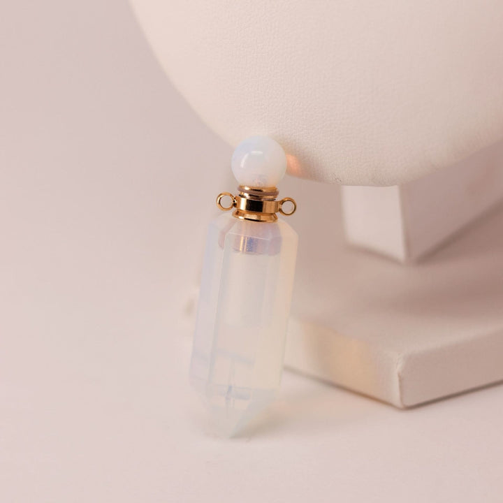 Olivenorma Diffusore di oli essenziali a colonna esagonale con flacone in cristallo e collana - Opalite - image 11