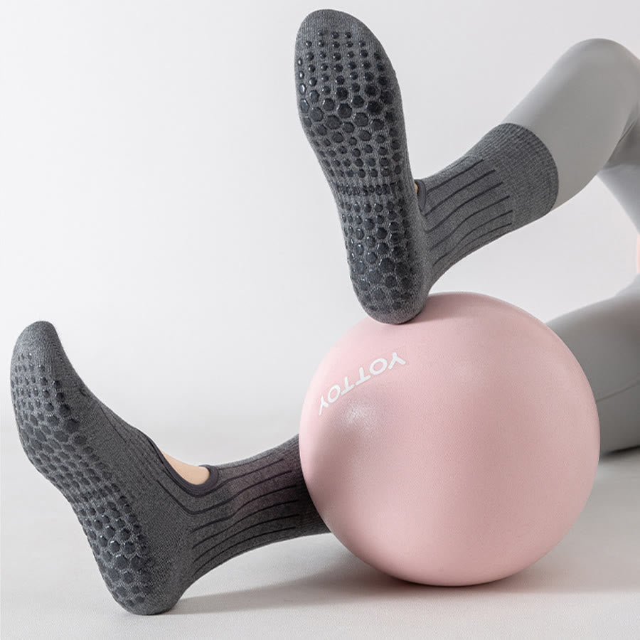 Calze da yoga Olivenorma a metà polpaccio con punta intera, antiscivolo, in cotone, per pilates e allenamento, comode da donna. - image 4