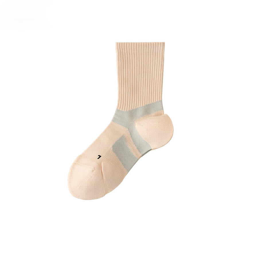 Calze da Olivenorma a metà polpaccio, traspiranti, comode e anti-attrito, ideali per allenamento, pilates, barre e yoga da donna. - Rosa-grigio - 10 paia - image 6