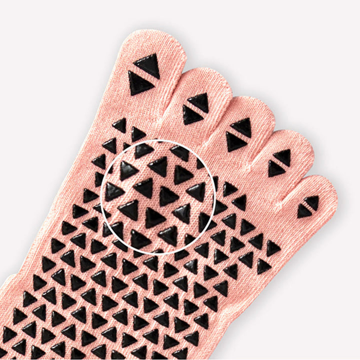 Calze da yoga da donna Olivenorma a cinque dita, traspiranti, antiscivolo, comode e con un'ottima presa, a metà polpaccio. - image 13