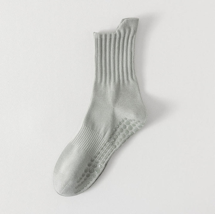 Calzini da yoga da uomo Olivenorma a tinta unita, con punta intera imbottita, antiscivolo, traspiranti e comodi per l'attività sportiva. - Grigio chiaro - 10 paia - image 8