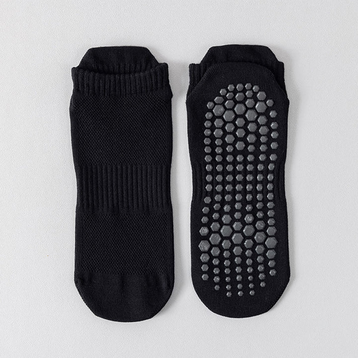 Calzini da yoga da uomo Olivenorma a punta intera in cotone, comodi, antiscivolo e traspiranti, per l'allenamento quotidiano. - Nero - 10 paia - image 8