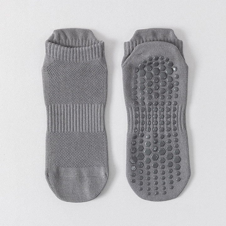 Calzini da yoga da uomo Olivenorma a punta intera in cotone, comodi, antiscivolo e traspiranti, per l'allenamento quotidiano. - Grigio medio - 10 paia - image 12