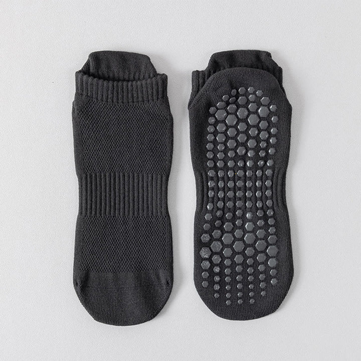 Calzini da yoga da uomo Olivenorma a punta intera in cotone, comodi, antiscivolo e traspiranti, per l'allenamento quotidiano. - Grigio scuro - 10 paia - image 13