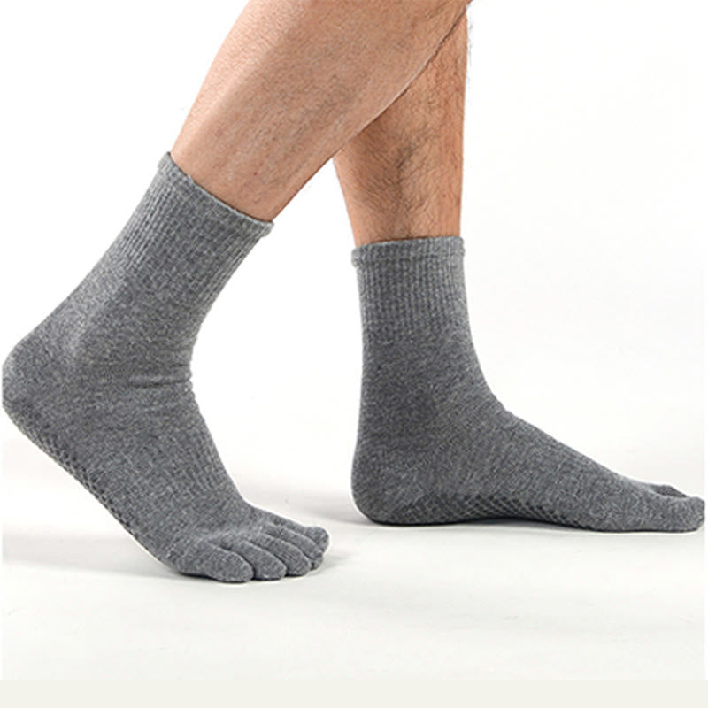 Calzini da yoga da uomo Olivenorma a cinque dita, traspiranti, antiodore e antiscivolo, in misto cotone. - image 8