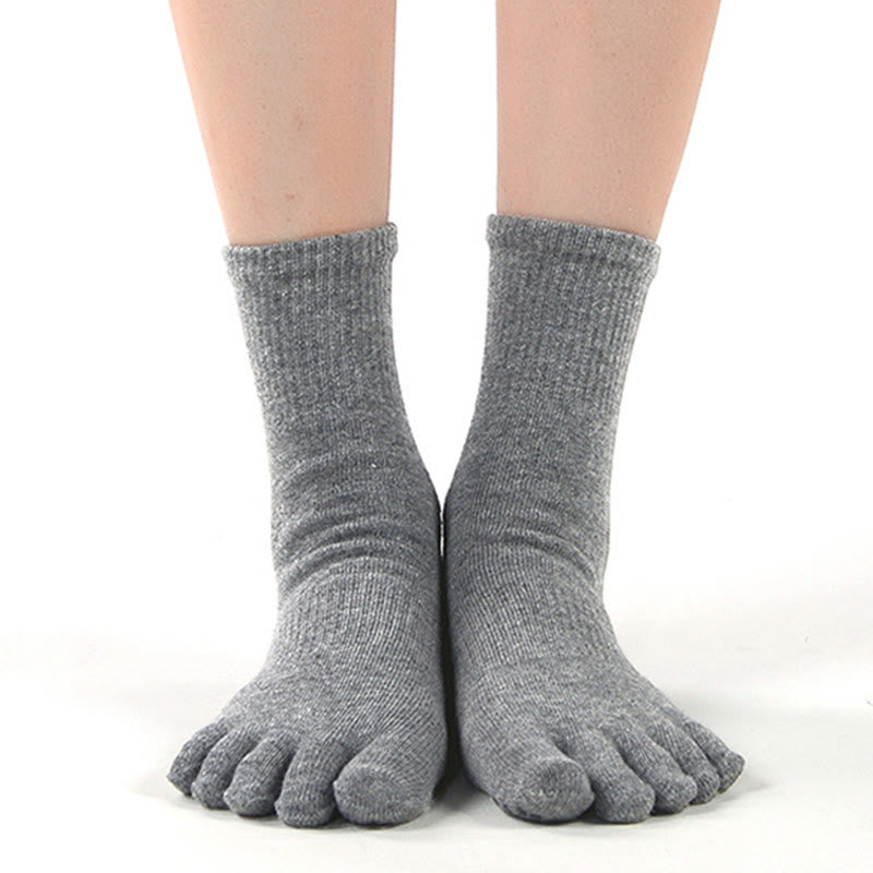 Calzini da yoga da uomo Olivenorma a cinque dita, traspiranti, antiodore e antiscivolo, in misto cotone. - image 9