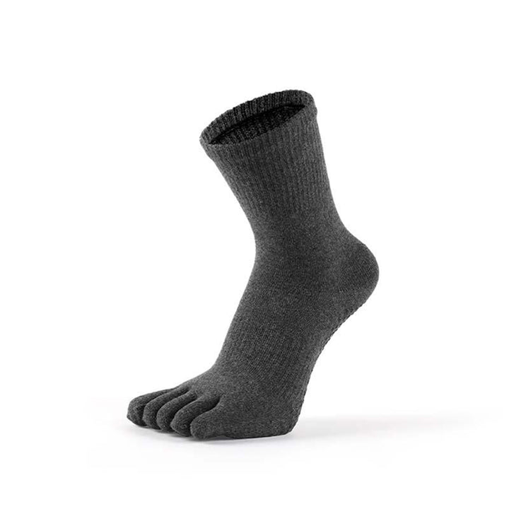 Calzini da yoga da uomo Olivenorma a cinque dita, traspiranti, antiodore e antiscivolo, in misto cotone. - Grigio scuro - US 6.5-8 - 10 paia - image 6