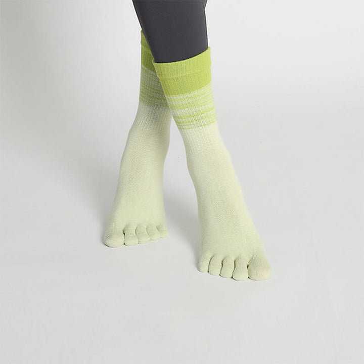 Calzini da yoga Olivenorma Gradient Five-Toe antiscivolo in cotone, traspiranti e ad asciugatura rapida, ideali per Pilates, Barre e fitness, da donna. - image 1