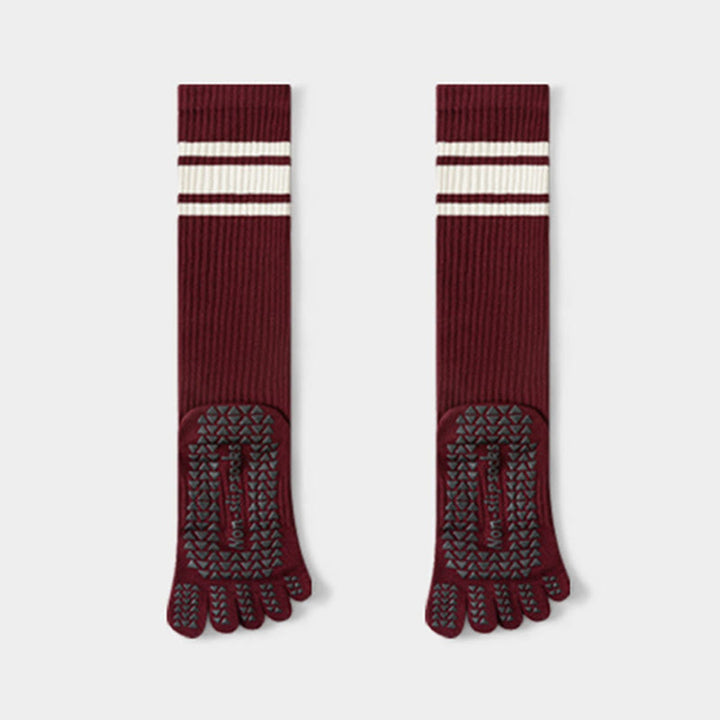 Calze da yoga Olivenorma a cinque dita in cotone antiscivolo, vestibilità slim, ideali per Pilates, Barre e altre attività all'aperto. - image 10