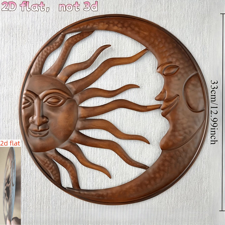 Decorazione murale in metallo Olivenorma sole e luna spirituali - image 1