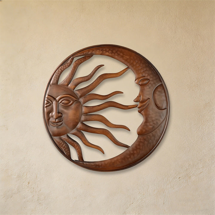 Decorazione murale in metallo Olivenorma sole e luna spirituali - image 3