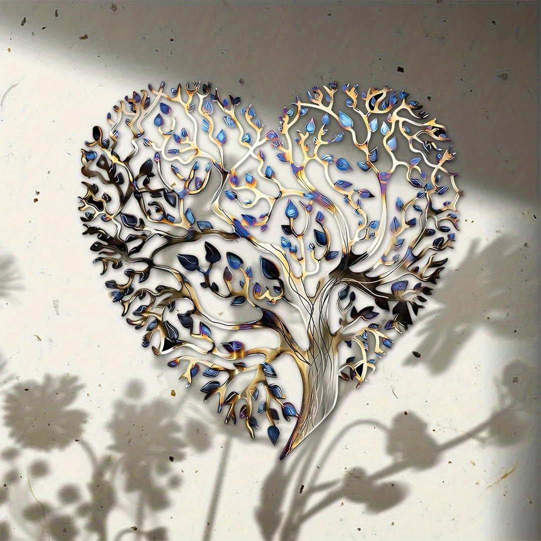 Decorazione da parete in metallo a forma di cuore "Albero della Vita " Olivenorma - image 2