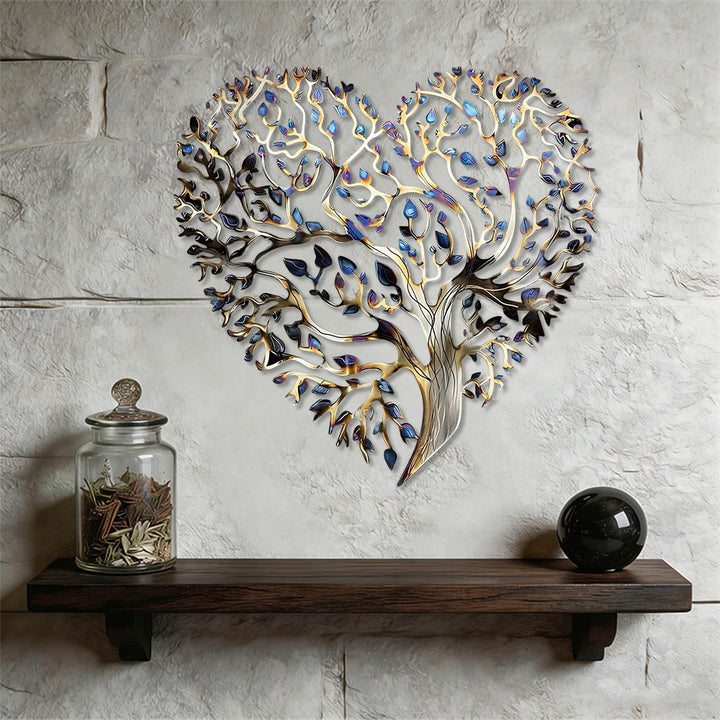 Decorazione da parete in metallo a forma di cuore "Albero della Vita " Olivenorma - image 7