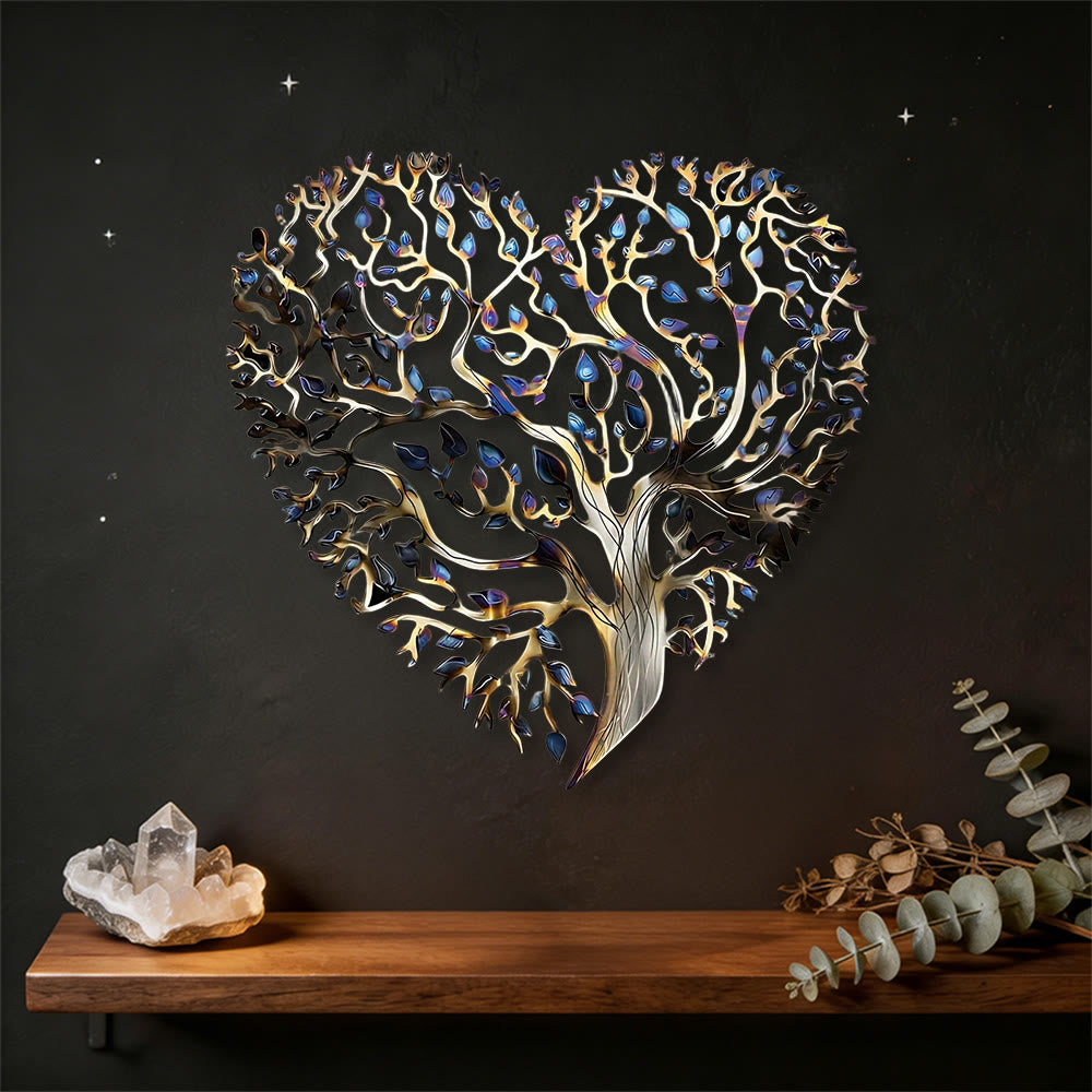 Decorazione da parete in metallo a forma di cuore "Albero della Vita " Olivenorma - image 4