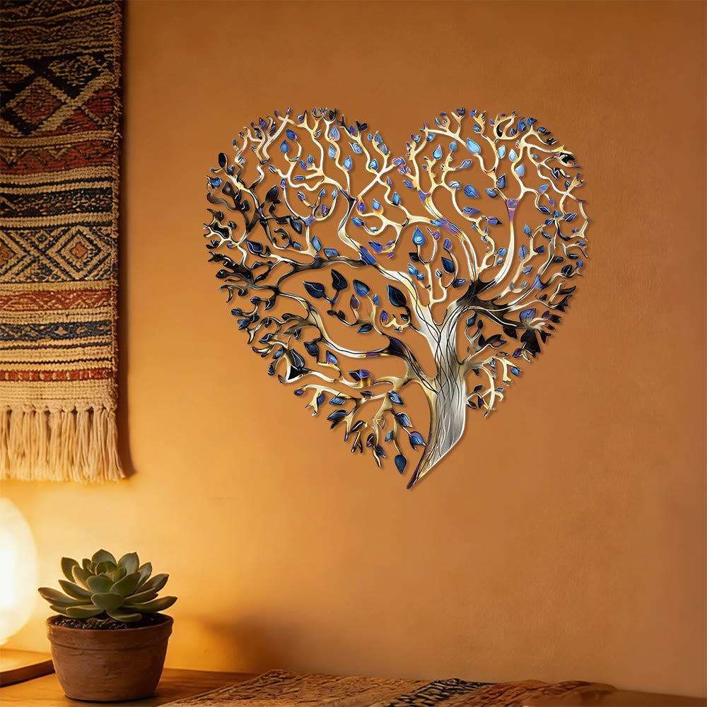 Decorazione da parete in metallo a forma di cuore "Albero della Vita " Olivenorma - image 6