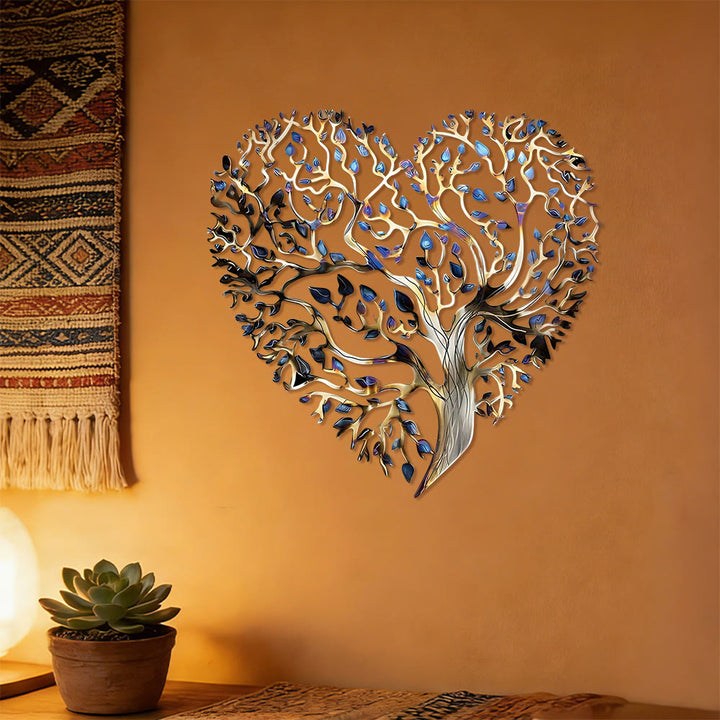 Decorazione da parete in metallo a forma di cuore "Albero della Vita " Olivenorma - image 6
