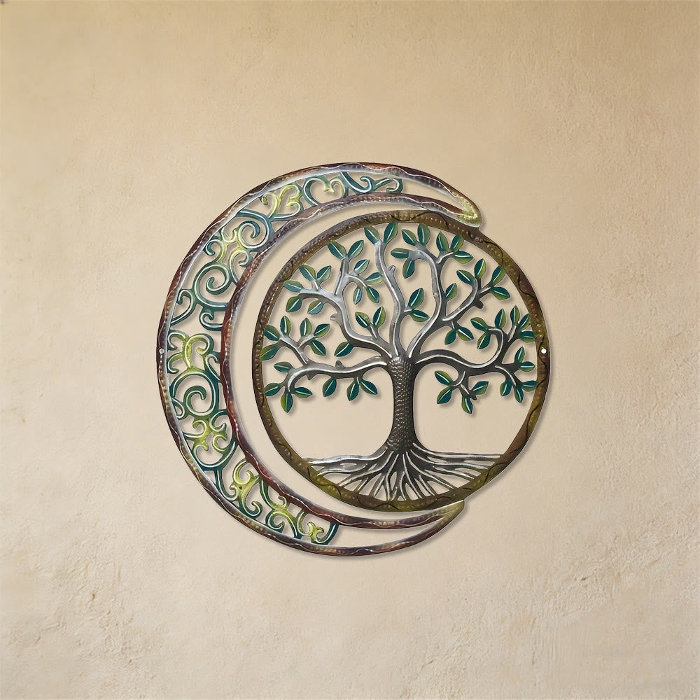 Decorazione da parete in metallo Olivenorma con albero della vita e luna crescente - image 5