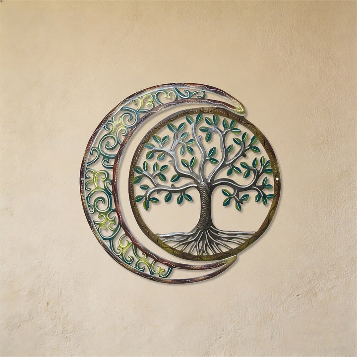 Decorazione da parete in metallo Olivenorma con albero della vita e luna crescente - image 5
