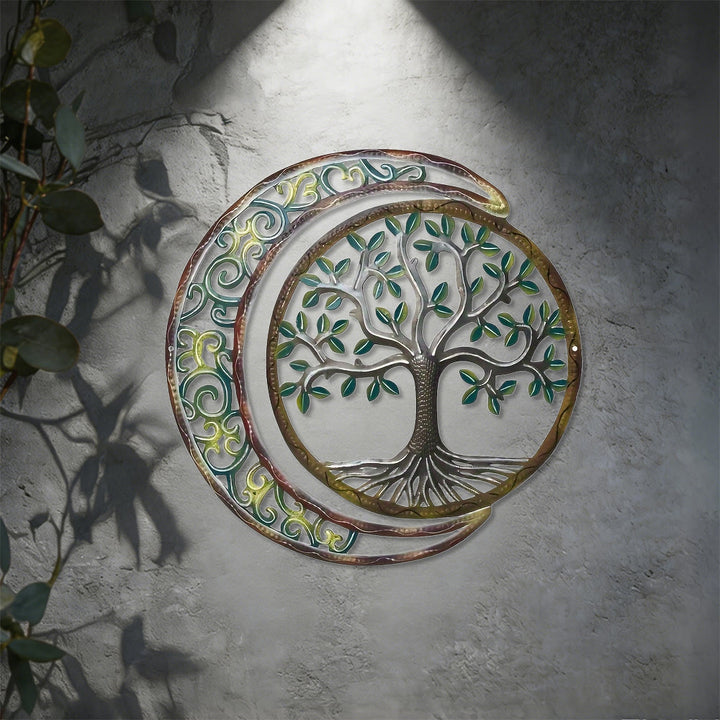 Decorazione da parete in metallo Olivenorma con albero della vita e luna crescente - image 6