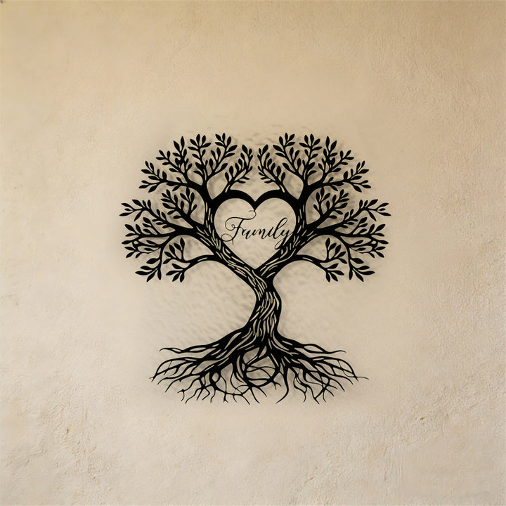 Decorazione murale in metallo con l'albero della vita della famiglia Olivenorma - image 7