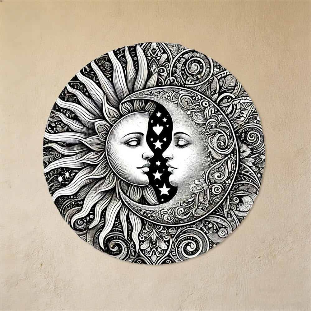 Decorazione murale in metallo Olivenorma con mandala celeste di sole e luna - image 6
