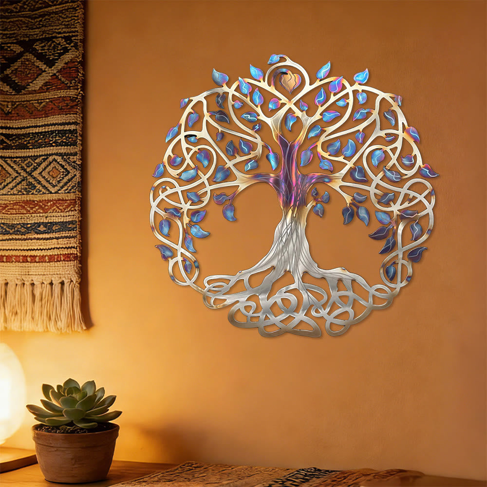 Decorazione da parete in metallo Olivenorma con albero della vita celtico iridescente - image 6