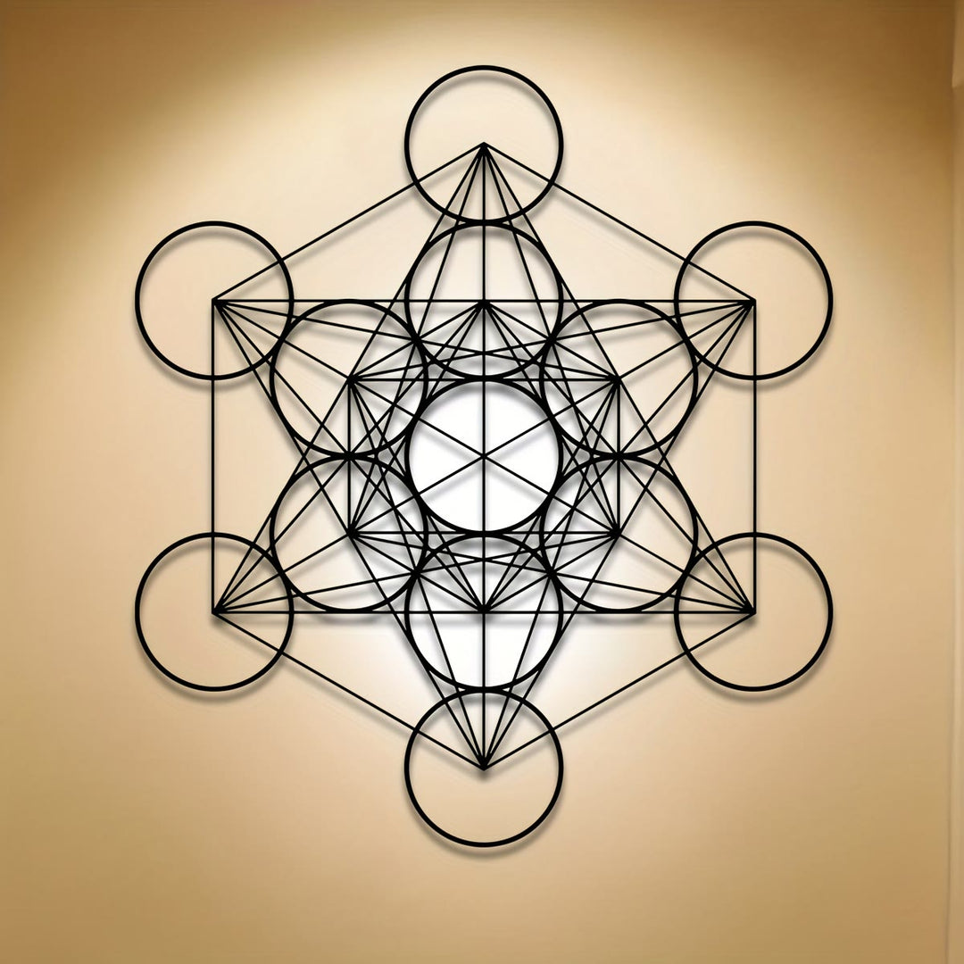 Decorazione da parete in metallo a forma di cubo Olivenorma Metatron - image 1