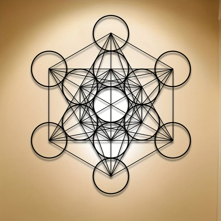 Decorazione da parete in metallo a forma di cubo Olivenorma Metatron - image 1