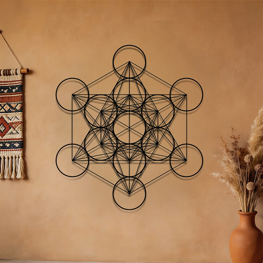 Decorazione da parete in metallo a forma di cubo Olivenorma Metatron - image 3