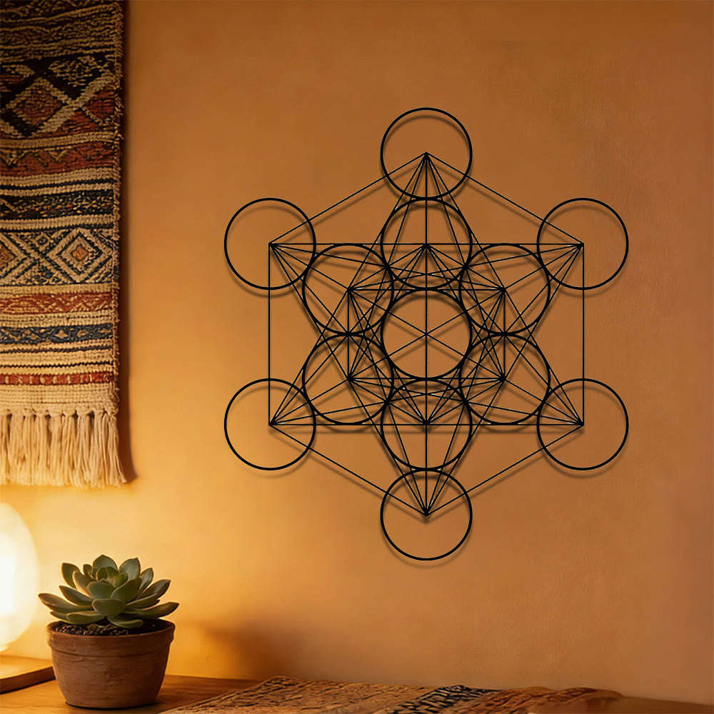 Decorazione da parete in metallo a forma di cubo Olivenorma Metatron - image 5
