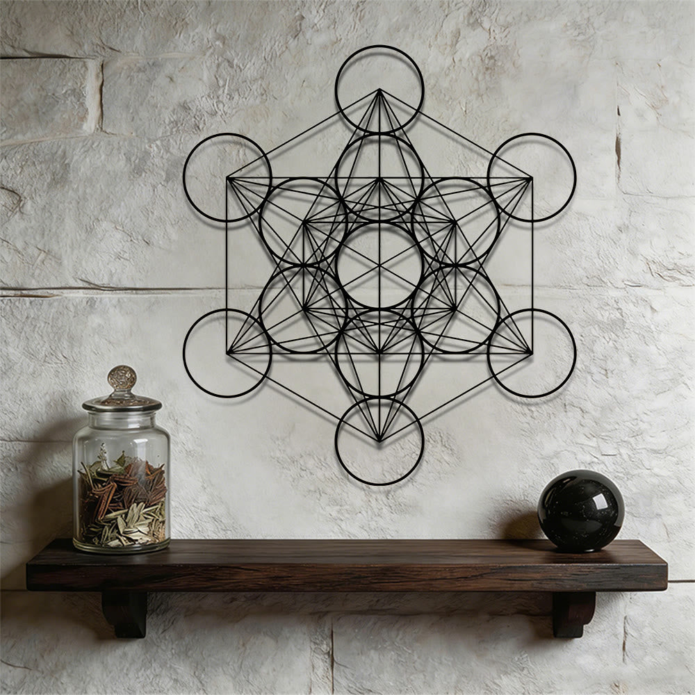 Decorazione da parete in metallo a forma di cubo Olivenorma Metatron - image 6