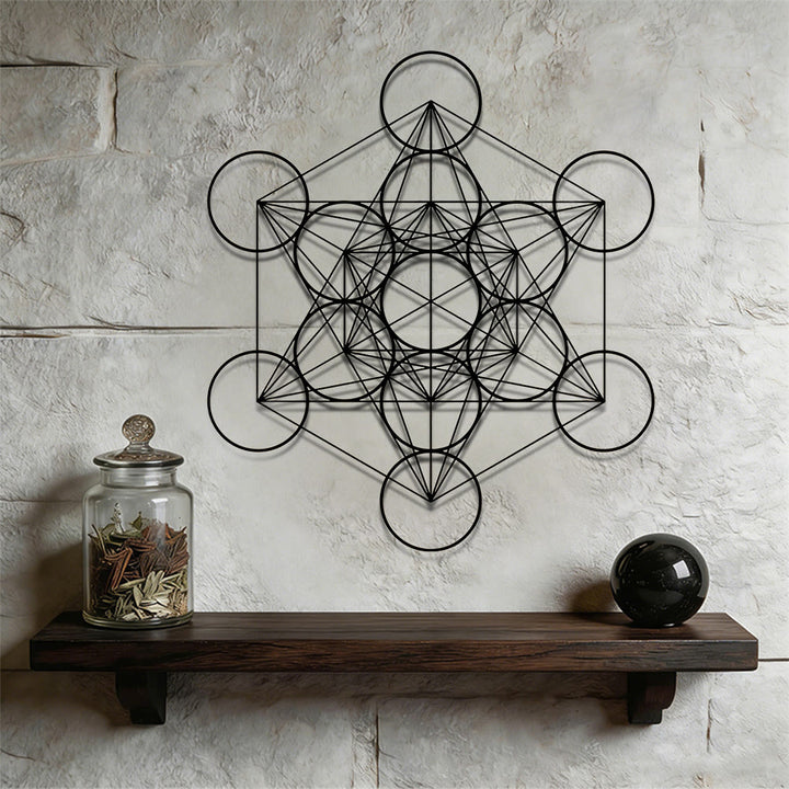 Decorazione da parete in metallo a forma di cubo Olivenorma Metatron - image 6