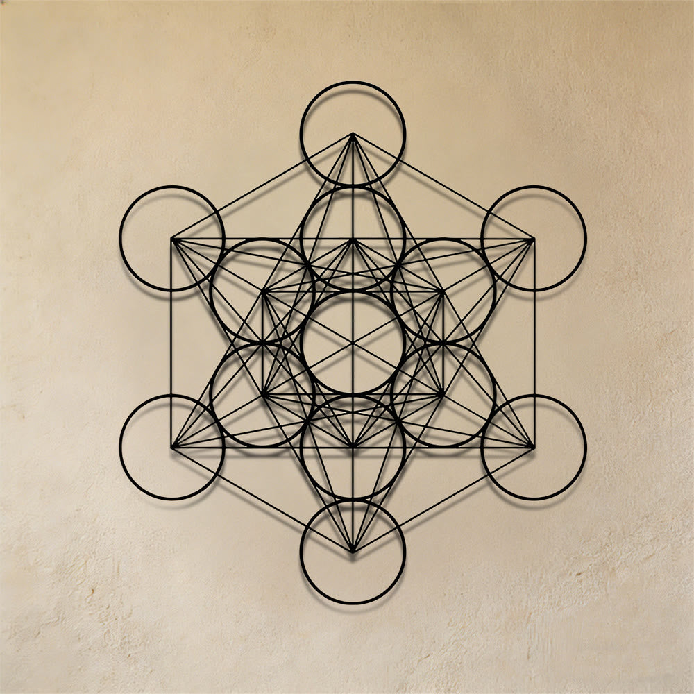 Decorazione da parete in metallo a forma di cubo Olivenorma Metatron - image 4