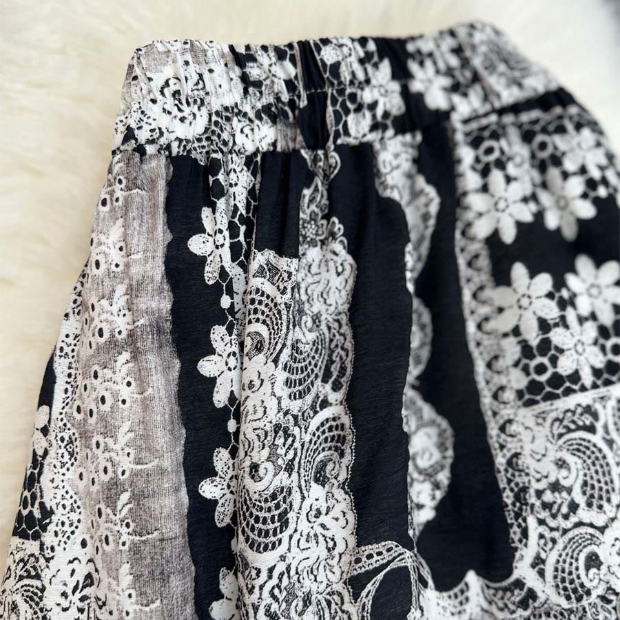 Abito lungo da donna Olivenorma Boho Patchwork a vita alta - image 22