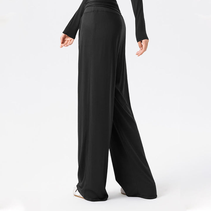 Pantaloni da yoga lunghi da donna Olivenorma a gamba larga, vita alta e cintura in vita. - image 12
