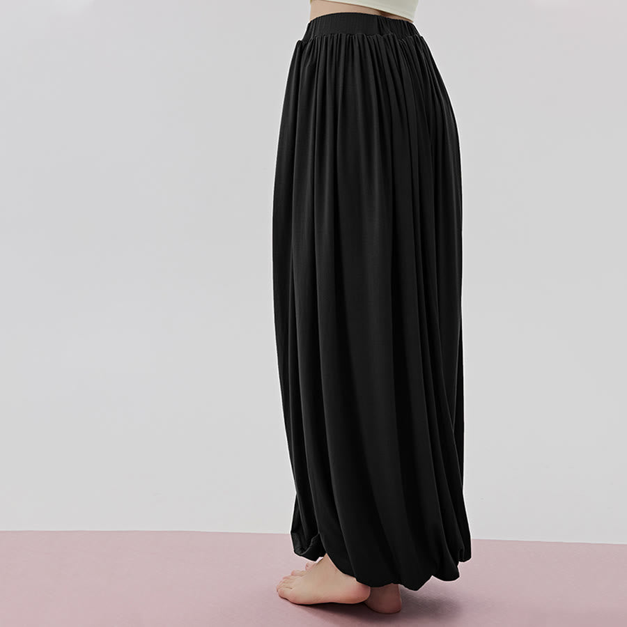 Pantaloni da yoga lunghi da donna Olivenorma a vita alta con gonna attorcigliata - image 7