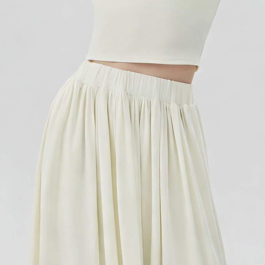 Pantaloni da yoga lunghi da donna Olivenorma a vita alta con gonna attorcigliata - image 12