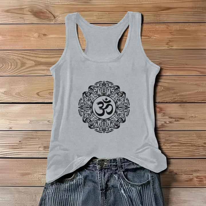 Canotta da donna Olivenorma con stampa grafica Om Mandala e slogan. - Grigio - 3XL - image 12