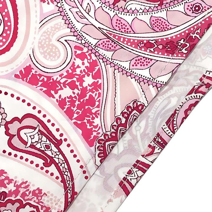 Abito lungo da donna Olivenorma con stampa paisley bohémien, vita alta, arricciature e balze. - image 22