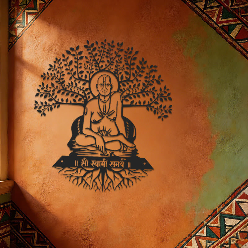 Decorazione da parete in metallo con albero di banyan Olivenorma Swami Samarth - image 5
