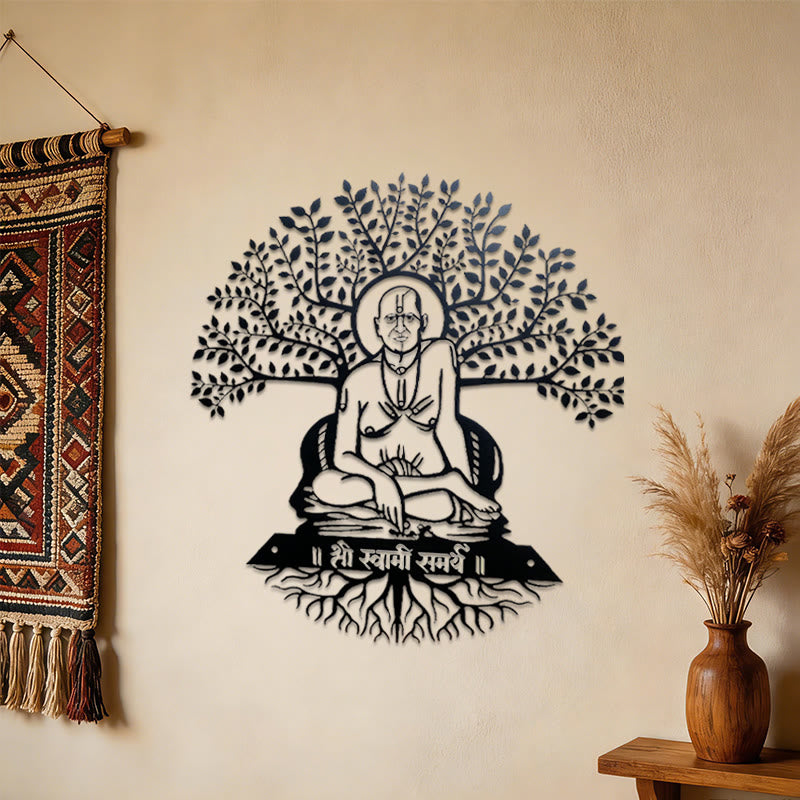 Decorazione da parete in metallo con albero di banyan Olivenorma Swami Samarth - image 1