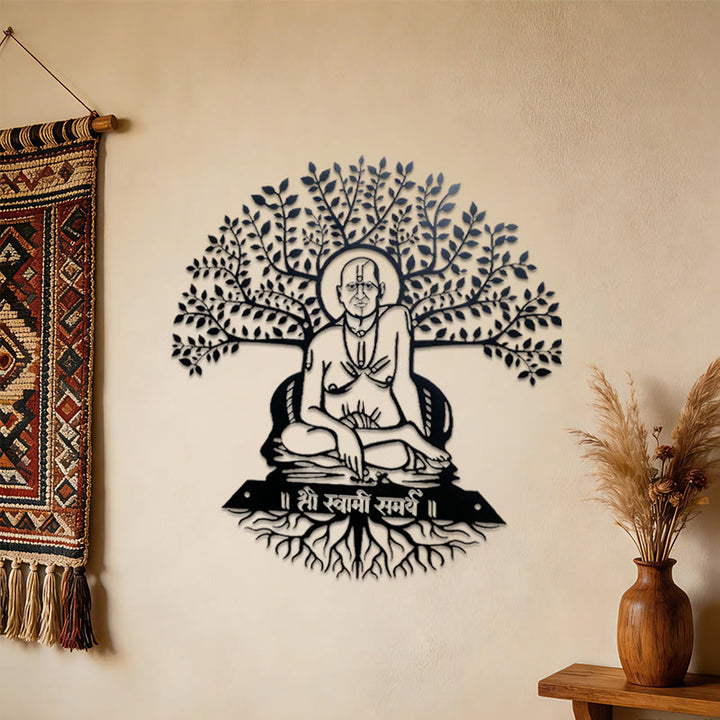Decorazione da parete in metallo con albero di banyan Olivenorma Swami Samarth - image 1