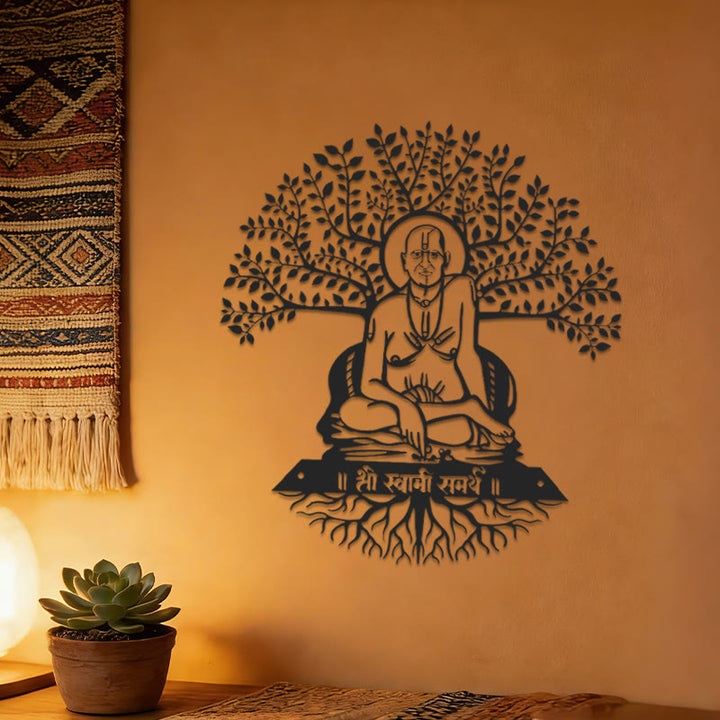 Decorazione da parete in metallo con albero di banyan Olivenorma Swami Samarth - image 3