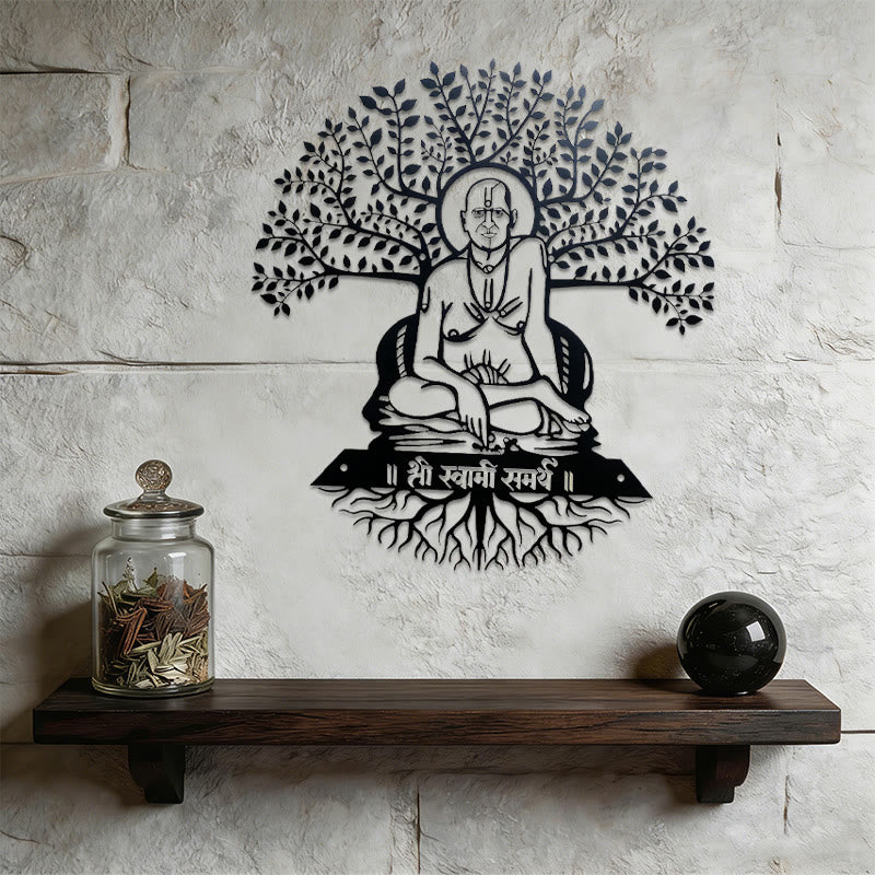 Decorazione da parete in metallo con albero di banyan Olivenorma Swami Samarth - image 4