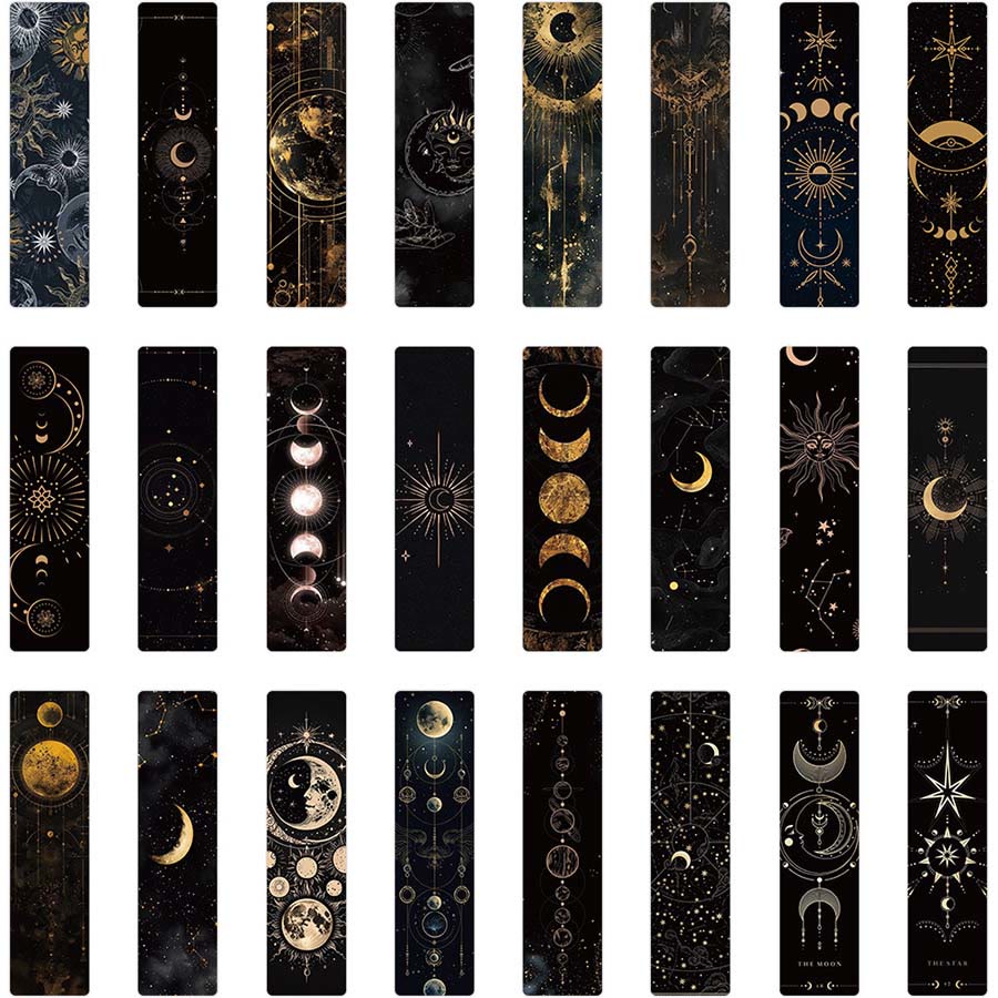Segnalibro in stile tarocchi Olivenorma Sole, Luna e stelle celestiali. - image 7