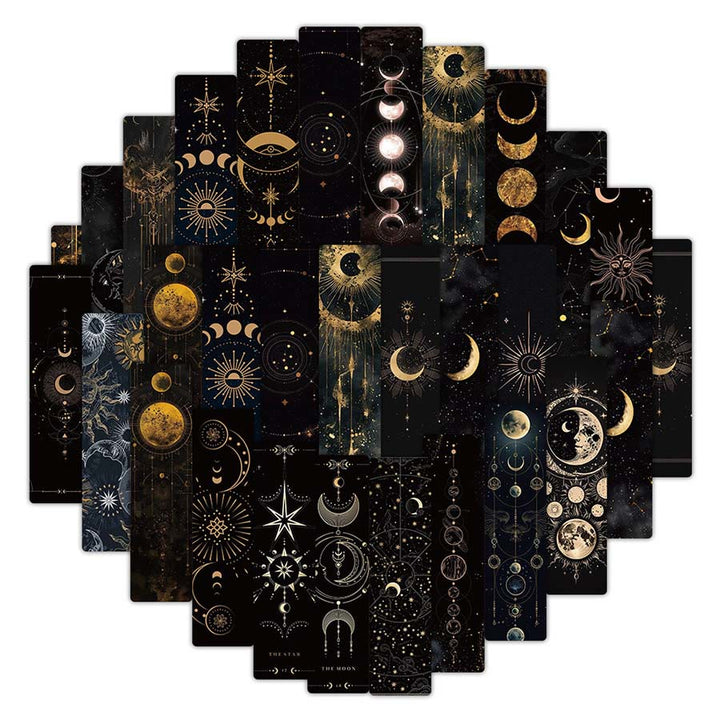 Segnalibro in stile tarocchi Olivenorma Sole, Luna e stelle celestiali. - image 4